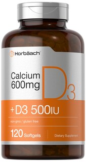 Foto 1 | Foto 1 | Suplemento De Calcio Horbäach 600 Mg Con Vitamina D3 120 Cápsulas Blandas - Venta Internacional.