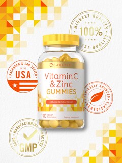 Foto 6 | Foto 6 | Suplemento Carlyle: Gomitas De Vitamina C Y Zinc, 70 Unidades - Venta Internacional.