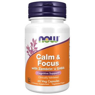 Foto 1 | Foto 1 | Complementa Now Foods Calm & Focus Con Zembrin Y Gaba 60 Cápsulas - Venta Internacional.