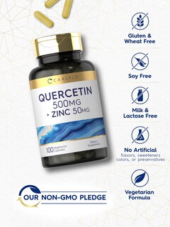 Foto 5 | Foto 5 | Complemente Las Cápsulas De 500 Mg De Quercetina De Carlyle Con 50 Mg De Zinc - Venta Internacional.