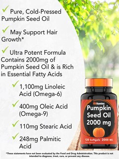 Foto 3 | Foto 3 | Suplemento Vitamínico De Aceite De Semilla De Calabaza 2000 Mg X 120 Cápsulas Blandas - Venta Internacional.