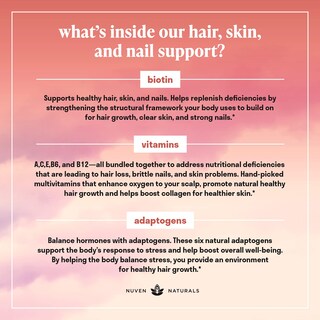 Foto 5 | Foto 5 | Vitaminas Para El Cabello Nuven Naturals Biotina De 10000 Mcg Con Adaptógenos 6 - Venta Internacional.