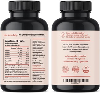 Foto 7 | Foto 7 | Vitaminas Para El Cabello Nuven Naturals Biotina De 10000 Mcg Con Adaptógenos 6 - Venta Internacional.