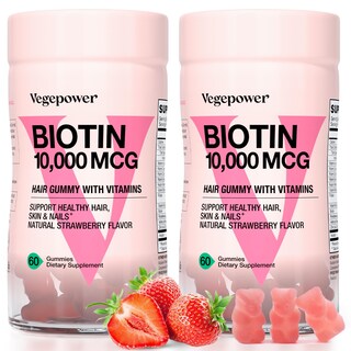 Foto 1 | Foto 1 | Suplementos: Gomitas De Biotina Vegepower De 10000 Mcg Con Vitamina C (1) - Venta Internacional.