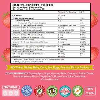 Foto 5 | Foto 5 | Suplementos: Gomitas De Biotina Vegepower De 10000 Mcg Con Vitamina C (1) - Venta Internacional.