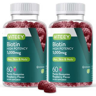 Foto 1 | Foto 1 | Gomitas De Biotina Viteey Para Cabello, Piel Y Uñas, 5000 Mcg, 120 Unidades - Venta Internacional.