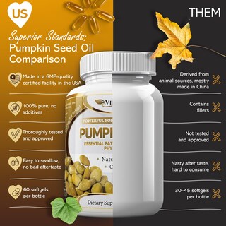 Foto 4 | Foto 4 | Suplemento De Aceite De Semilla De Calabaza Vibraxlabs, 1000 Mg, 60 Cápsulas Blandas - Venta Internacional.