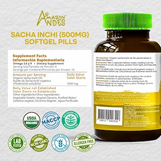 Foto 2 | Foto 2 | Suplemento De Cápsulas Blandas De Aceite De Sacha Inchi De Amazon Andes - Venta Internacional.