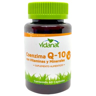 Foto 1 | Foto 1 | Coenzima Q-10 Vitaminas Y Minerales 60 Cápsulas Vidanat