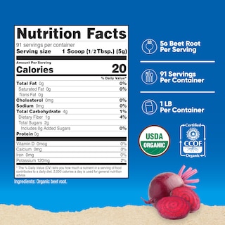 Foto 2 | Foto 2 | Suplemento Nutricost En Polvo De Raíz De Remolacha Orgánica 454 G - Venta Internacional.