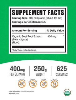 Foto 2 | Foto 2 | Suplemento Bulksupplements.com Extracto Orgánico De Raíz De Remolacha 250 G - Venta Internacional.
