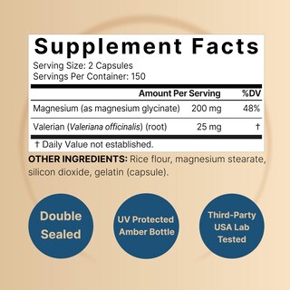 Foto 2 | Foto 2 | Suplemento De Glicinato De Magnesio Naturebell 200 Mg 300 Cápsulas - Venta Internacional.