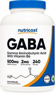 Foto 1 | Foto 1 | Suplemento Nutricost Gaba (ácido Gamma Aminobutírico) Y Vitamina B6 500 Mg 240 Cápsulas - Venta Internacional.