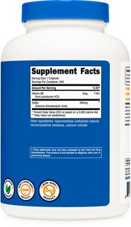Foto 5 | Foto 5 | Suplemento Nutricost Gaba (ácido Gamma Aminobutírico) Y Vitamina B6 500 Mg 240 Cápsulas - Venta Internacional.