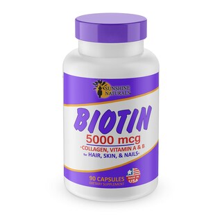 Foto 1 | Foto 1 | Suplemento Dietético Sunshine Naturals Biotin 5000 Mcg 90 Cápsulas - Venta Internacional.