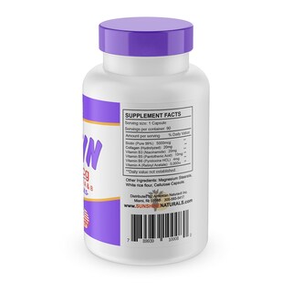 Foto 4 | Foto 4 | Suplemento Dietético Sunshine Naturals Biotin 5000 Mcg 90 Cápsulas - Venta Internacional.