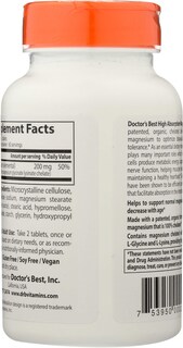 Foto 2 | Foto 2 | Suplemento Doctor's Best Magnesio 100 Mg 120 Comprimidos - Venta Internacional.