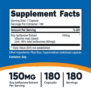 Foto 2 | Foto 2 | Suplemento Nutricost De Isoflavonas De Soja 150 Mg 180 Cápsulas - Venta Internacional.