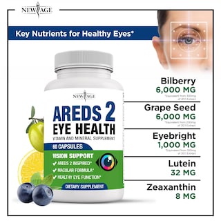 Foto 2 | Foto 2 | Vitamina Para Ojos New Age Areds 2 Con Arándano, 6000 Mg De Luteína, 60 Unidades - Venta Internacional.