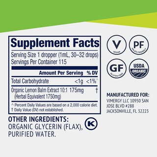 Foto 4 | Foto 4 | Suplemento De Bálsamo De Limón Vimergy, 115 Ml, Orgánico, Sin Ogm, Del Usda - Venta Internacional.