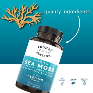 Foto 4 | Foto 4 | Complementa Los Remedios Totalmente Naturales De Thomas, Musgo Marino, 1600 Mg, 120 Cápsulas - Venta Internacional.
