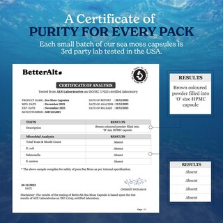 Foto 3 | Foto 3 | Cápsulas De Musgo Marino Better Alt Irish Con Aceite De Semillas Negras, 120 Cápsulas - Venta Internacional.