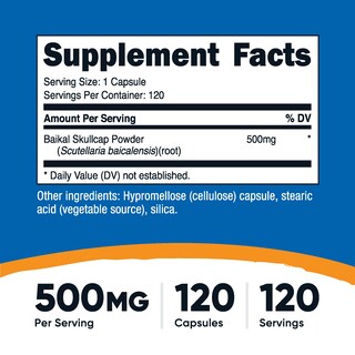 Foto 2 | Foto 2 | Suplemento Nutricost Baikal Skullcap 500 Mg 120 Cápsulas - Venta Internacional.