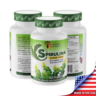 Foto 4 | Foto 4 | Suplemento Sunshine Naturals Spirulina 500 Mg 60 Comprimidos - Venta Internacional.