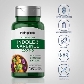 Foto 3 | Foto 3 | Suplemento Piping Rock Indole 3 Carbinol 200 Mg 120 Cápsulas - Venta Internacional.