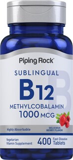 Foto 1 | Foto 1 | Suplemento Piping Rock De Vitamina B12 Sublingual, 1000 Mcg, 400 Comprimidos - Venta Internacional.