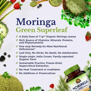Foto 3 | Foto 3 | Suplemento Vitalitown Moringa Orgánico De 11.000 Mg, 90 Cápsulas - Venta Internacional.