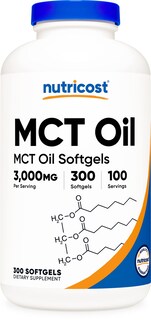 Foto 1 | Foto 1 | Suplemento Nutricost, Cápsulas Blandas De Aceite Mct, 1000 Mg, 300 Sfg - Venta Internacional.
