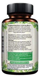 Foto 3 | Foto 3 | Suplemento Goodearth Nutrition, Cápsulas De Musgo Marino, Veganas - Venta Internacional.