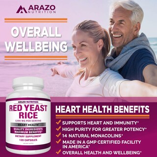 Foto 4 | Foto 4 | Suplemento Arazo Nutrition: Extracto De Arroz De Levadura Roja, 1200 Mg, 120 Cápsulas - Venta Internacional.
