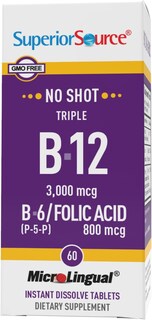 Foto 5 | Foto 5 | Suplemento Superior Source No Shot Triple B12, 3000 Mcg, 60 Tabletas - Venta Internacional.