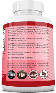 Foto 3 | Foto 3 | Suplemento Naturalisimo Life Con Vitamina B12, 6000 Mcg, Fresa, 60 Unidades - Venta Internacional.