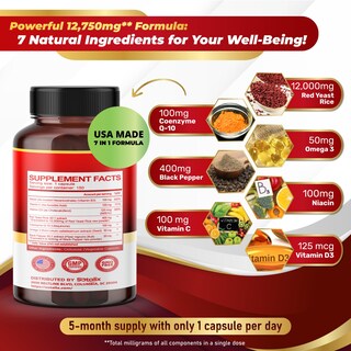 Foto 2 | Foto 2 | Suplemento De Arroz De Levadura Ultra Roja Sotalix De 12,750 Mg Con Coq10 - Venta Internacional.