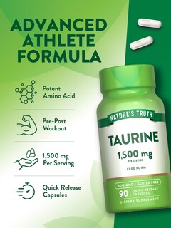 Foto 5 | Foto 5 | Suplemento Nature's Truth Taurine 1500 Mg 90 Cápsulas - Venta Internacional.