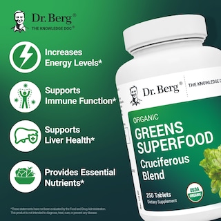 Foto 3 | Foto 3 | Suplemento Dr. Berg Greens Superfood Crucíferous 250 Comprimidos - Venta Internacional.