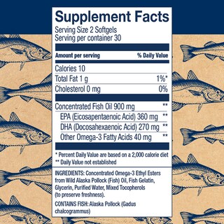 Foto 2 | Foto 2 | Suplemento De Aceite De Pescado Wiley's Finest Wild Alaskan 60 Cápsulas Blandas - Venta Internacional.