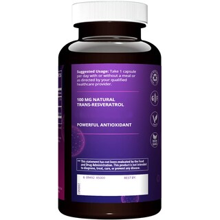 Foto 3 | Foto 3 | Suplemento Mrm Nutrition Resveratrol 100 Mg Antioxidante 60 Dosis - Venta Internacional.