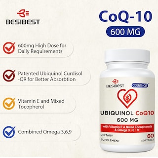Foto 4 | Foto 4 | Suplemento De Gel Blando Besibest Ubiquinol Coq10 De 600 Mg Con Vitamina - Venta Internacional.