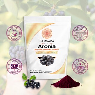Foto 2 | Foto 2 | Suplemento Samsara Herbs Extracto De Aronia Berry 20:1 En Polvo 114 G - Venta Internacional.