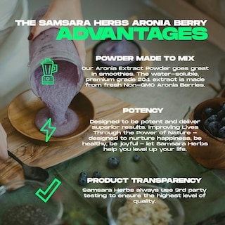 Foto 4 | Foto 4 | Suplemento Samsara Herbs Extracto De Aronia Berry 20:1 En Polvo 114 G - Venta Internacional.