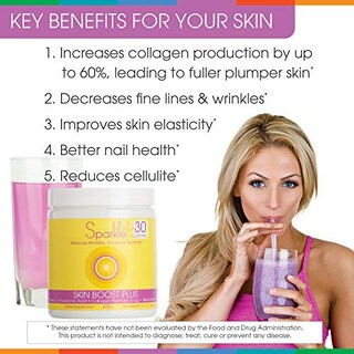 Foto 5 | Foto 5 | Colágeno En Polvo Sparkle Skin Boost Plus, 50 Porciones, Cerveza Mixta - Venta Internacional.