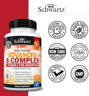 Foto 5 | Foto 5 | Suplemento del Complejo de Vitamina B BioSchwartz con Vitamina C 120 Cápsulas - Venta Internacional