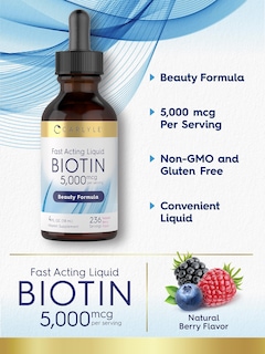 Foto 4 | Foto 4 | Suplemento Carlyle Biotin Liquid Drops 5000 Mcg 120 Ml - Venta Internacional.