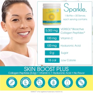 Foto 6 | Foto 6 | Colágeno En Polvo Sparkle Skin Boost Plus Sabor A Naranja - Venta Internacional.