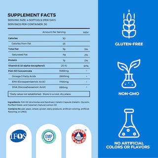 Foto 5 | Foto 5 | Suplementos De Aceite De Pescado Omapure Omega-3 75% 3 Botellas 120 Cápsulas Blandas - Venta Internacional.