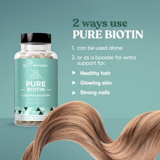 Foto 3 | Foto 3 | Suplemento De Biotina Natural De La Ue, 5000 Mcg, Cabello, Piel Y Uñas, 120 Cápsulas - Venta Internacional.